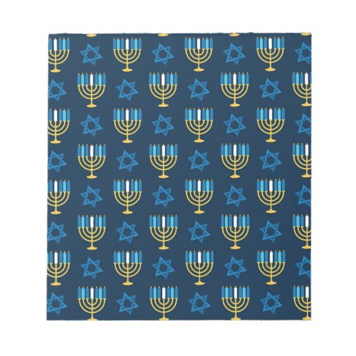 Hanukkah Holiday Jewish Decoration Pattern Gift Notepad