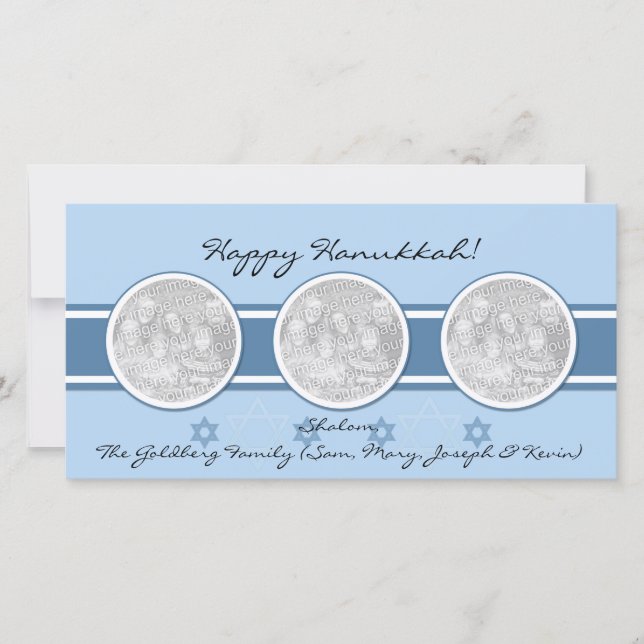 Hanukkah Holiday Photo Cards (Front)