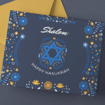 Hanukkah Holiday Postcard<br><div class="desc">Introducing a vibrant and joyful Navy Blue and Yellow Hanukkah Postcard, designed to bring warmth and excitement to your holiday celebrations. This delightful postcard showcases a perfect combination of colors that symbolize the rich traditions and deep meaning of Hanukkah. The Navy Blue and Yellow Hanukkah Postcard is a perfect way...</div>