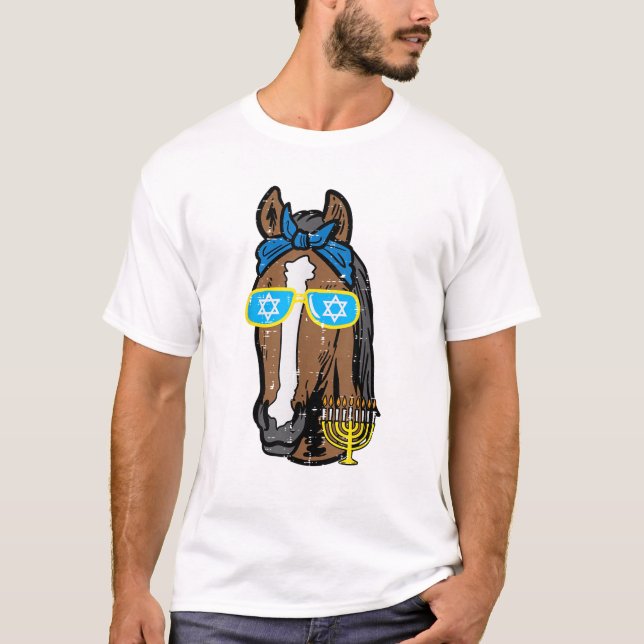 Hanukkah Horse Chanukah Jewish Equestrian Women Gi T-Shirt (Front)