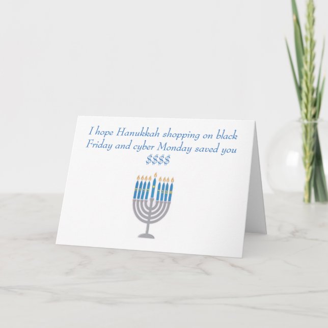 Hanukkah humor greeting card (Front)