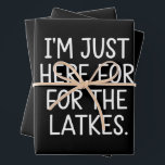 Hanukkah I'm Just Here For The Latkes Jewish  Wrapping Paper Sheets<br><div class="desc">Hanukkah I'm Just Here For The Latkes Jewish Holiday</div>