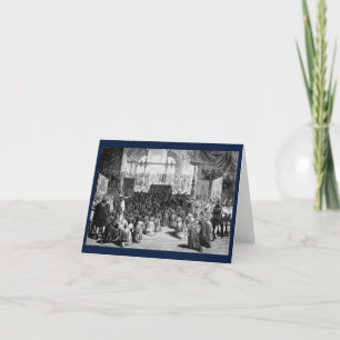 Hanukkah in New York City, 1880 Vintage Holiday Card