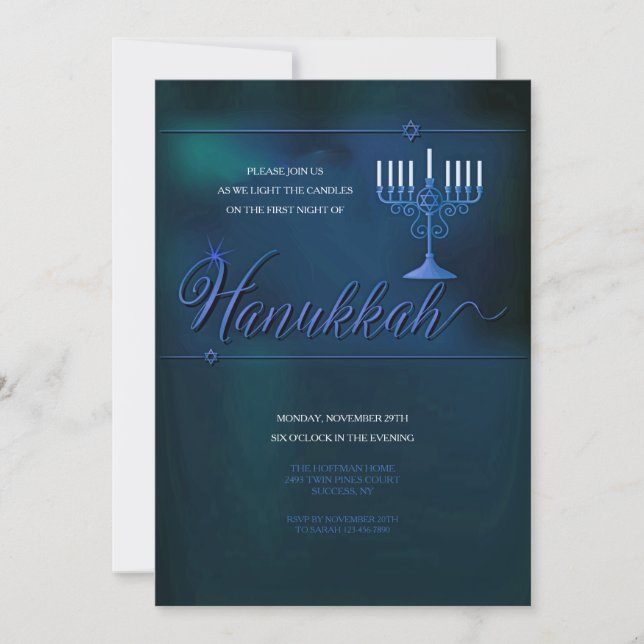 Hanukkah  invitation (Front)
