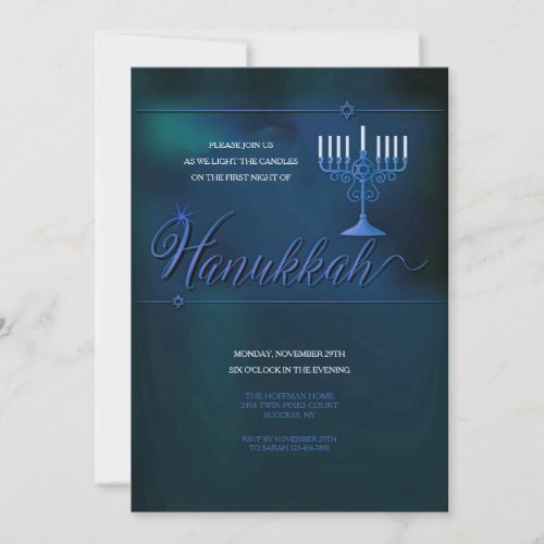Hanukkah  invitation