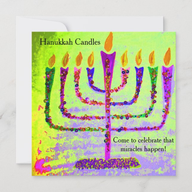 Hanukkah invitations (Front)