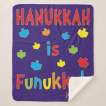 Hanukkah Is Funukkah Sherpa Blanket/med Sherpa Blanket at Zazzle