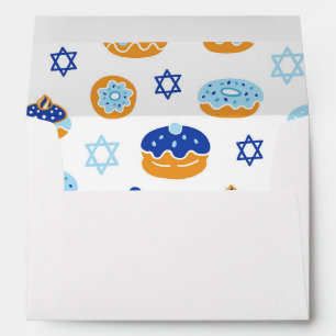 Hanukkah Jelly Donuts Custom Return Address Envelope