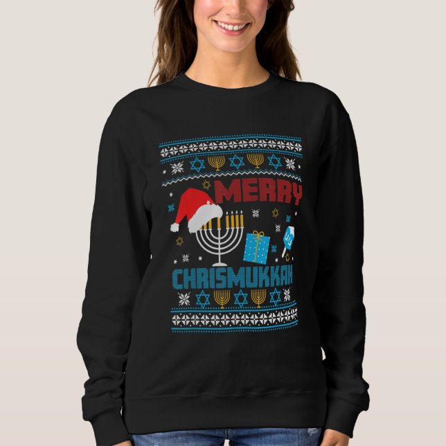 Hanukkah Jewish Christmas Chrismukkah Sweater (Front)