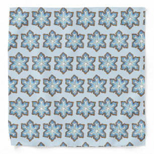 Hanukkah Jewish Holiday Christmas Snow Winter Blue Bandana