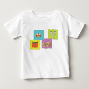 Hanukkah Jewish holiday elements Baby T-Shirt