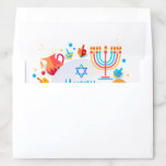Hanukkah Jewish Holiday Hanukkiah Decoration Envelope Liner<br><div class="desc">Happy Hanukkah Party Jewish Holiday Festival of Lights. Winter Holiday Chanukkah Decoration with traditional Chanuka decorative symbol - Hanukkiah menorah, candlestick with candles, star of David and glowing lights illustration. Hanukkah Festival of lights Event Decoration. Jerusalem, Israel. Invitations & Stationery > Mailing Accessories > Envelope Liners Hanukkah Holiday. Chanukkah Chanukah...</div>