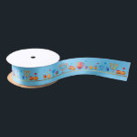Hanukkah Jewish Holiday Hanukkiah Decoration Satin Ribbon<br><div class="desc">Happy Hanukkah Party Jewish Holiday Festival of Lights. Winter Holiday Chanukkah Decoration with gold traditional Chanuka decorative symbols - Gold Hanukkiah menorah, candlestick with candles, wooden dreidels (spinning top), doughnuts (sweet donuts), star of David and glowing lights doodle cartoon pattern, cartoon style. Hanukkah Festival of lights Event Decoration. Jerusalem, Israel....</div>