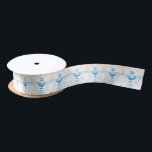 Hanukkah Jewish Holiday Hanukkiah Gold Decoration Satin Ribbon<br><div class="desc">Happy Hanukkah Party Jewish Holiday Festival of Lights. Winter Holiday Chanukkah Decoration with gold traditional Chanuka decorative symbols - Gold Hanukkiah menorah, candlestick with candles, wooden dreidels (spinning top), doughnuts (sweet donuts), star of David and glowing lights doodle Vintage gold pattern, cartoon style. Hanukkah Festival of lights Event Decoration. Jerusalem,...</div>