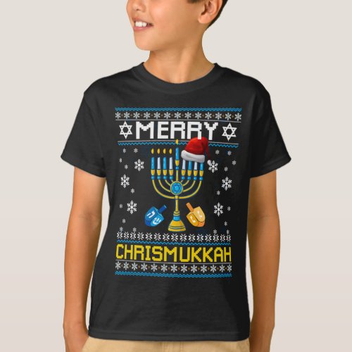 Hanukkah Jewish Merry Christmas Chrismukkah Ugly S T_Shirt