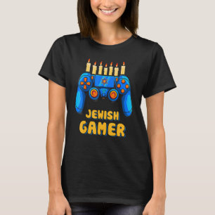 Hanukkah Jewish Video Game Controller Gamer Chanuk T-Shirt