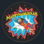 Hanukkah Judah Maccabee Chanukah Round Classic Round Sticker<br><div class="desc">"Pink Cat Ballerina, Happy Chanukah" Stickers Round. Have fun using these stickers as cake toppers, gift tags, envelope seals, favor bag closures, or whatever rocks your festivities! Personalize by deleting text and adding your own words, using your favorite font style, size, and color. Thanks for stopping and shopping by! Your...</div>