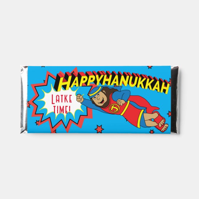 Hanukkah Judah Maccabee Hershey Bar Favors (Front)