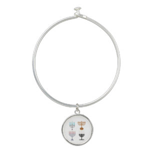 Hanukkah Judaism Jew Religion Bangle Bracelet