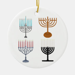 Hanukkah Judaism Jew Religion Ceramic Ornament