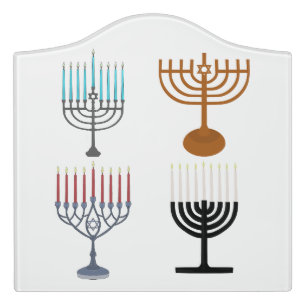 Hanukkah Judaism Jew Religion Door Sign