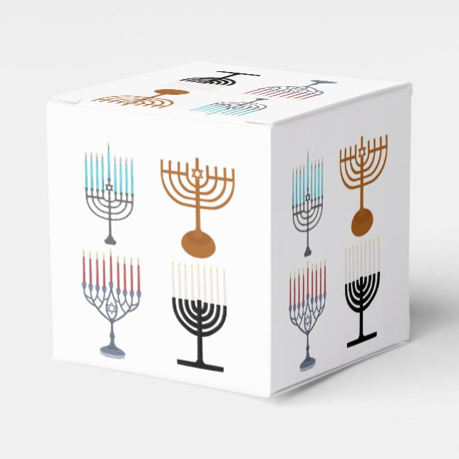 Hanukkah Judaism Jew Religion Favor Boxes (Front Side)