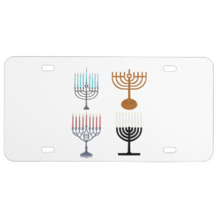 Hanukkah Judaism Jew Religion License Plate