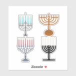 Hanukkah Judaism Jew Religion Sticker<br><div class="desc">Hanukkah is a Jewish festival held every year,  which celebrates the victory of light over darkness and the struggle of the Jews against their oppressors. Usually the party lasts about eight days.</div>