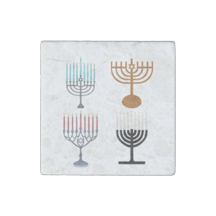 Hanukkah Judaism Jew Religion Stone Magnet