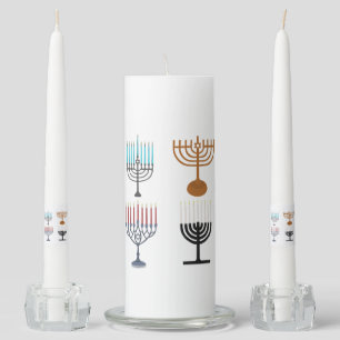 Hanukkah Judaism Jew Religion Unity Candle Set