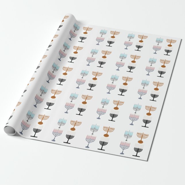 Hanukkah Judaism Jew Religion Wrapping Paper (Unrolled)