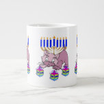 Hanukkah Kitty   Coffee Mug<br><div class="desc">Adorable Happy Hanukkah Kitty spinning fun dreidels in front of a traditional Jewish menorah is perfect for Chanukah gifts and gift ideas for the holidays.</div>