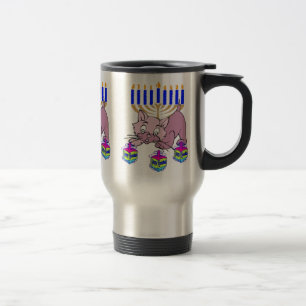Hanukkah Kitty Travel Mug