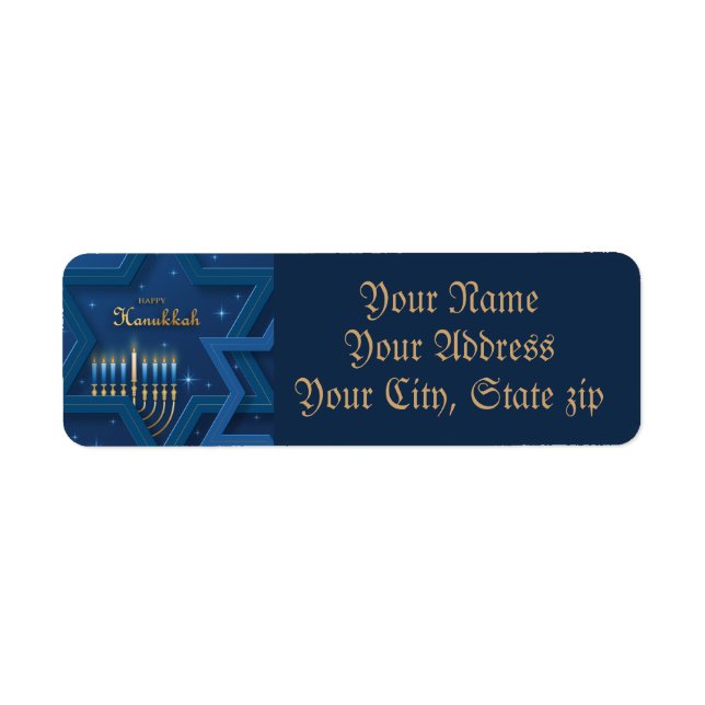 Hanukkah Label (Front)