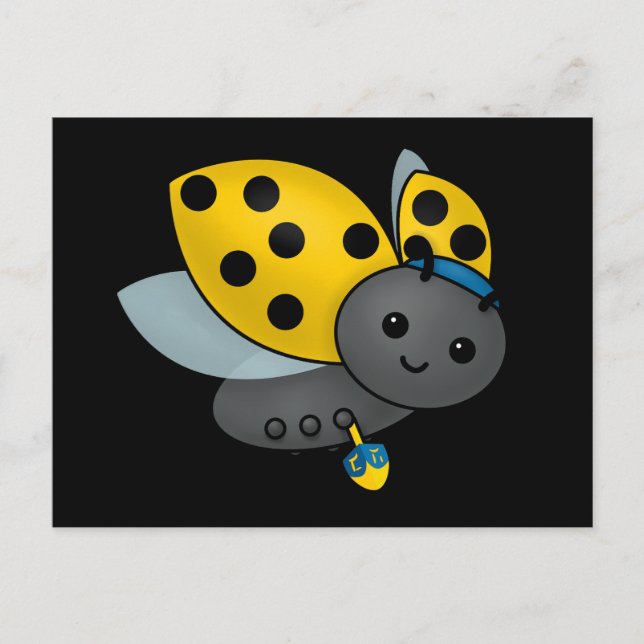 Hanukkah Ladybug Postcard (Front)