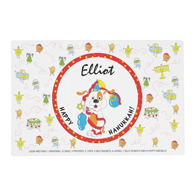 Hanukkah Laminated Placemat Double Sided (Front)