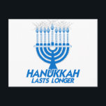 HANUKKAH LASTS LONGER -.png Holiday Postcard<br><div class="desc">GLBT SHIRTS If life were a T-shirt, it would be totally Gay! Browse over 1, 000 GLBT Humor, Pride, Equality, Slang, & Marriage Designs. The Most Unique Gay, Lesbian Bi, Trans, Queer, and Intersexed Apparel on the web. Everything from GAY to Z @ www.GlbtShirts.com FIND US ON: THE WEB: http://www.GlbtShirts.com...</div>