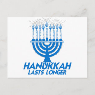 HANUKKAH LASTS LONGER -.png Holiday Postcard