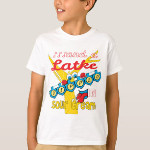 Hanukkah Latke Dip Shirt/White Color Shirt