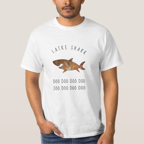Hanukkah Latke Shark Mens Value TShirt