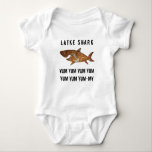 Hanukkah Latke Shark YUM YUM Baby Jersey Bodysuit<br><div class="desc">Hanukkah Baby Jersey Bodysuit. "Latke Shark YUM YUM YUM YUM YUM YUM YUM-MY." Design can be placed on a variety of different styles, and sizes! Personalize by changing message. Choose your favorite font style, color, and size for text. Thanks for stopping and shopping by! Much appreciated! Happy Hanukkah/Chanukah! Style: Baby...</div>