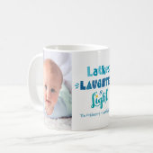 Hanukkah Latkes Laughter Light Fun 2 Photo Custom Coffee Mug (Front Left)
