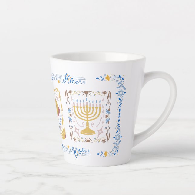 Hanukkah Latte Mug (Right)