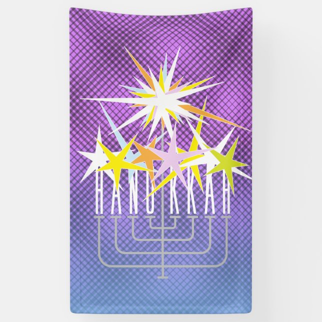 HANUKKAH LIGHTS BANNER (Vertical)