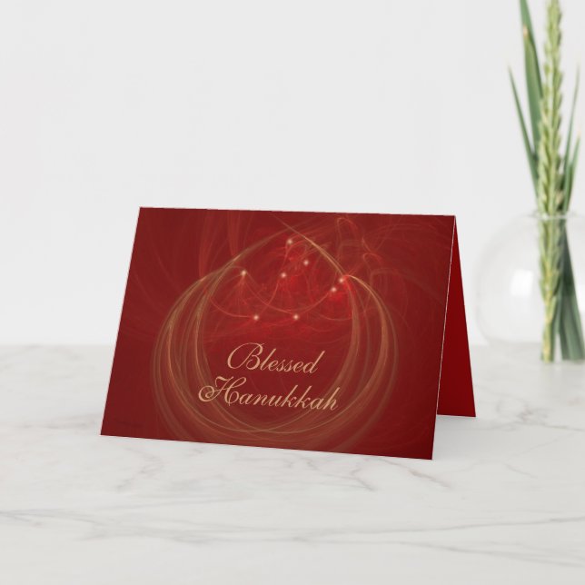 HANUKKAH LIGHTS HOLIDAY CARD (Front)