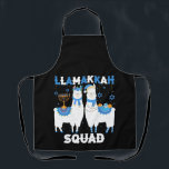 Hanukkah Llama Christmas Happy Llamakah Squad Cute Apron<br><div class="desc">Funny llama alpaca Menorah gifts for women and men,  teens,  kids,  girls who love Hannukah,  Channukah Jewish Holidays,  Happy Llamakah,  Jewish llama Christmas stockings. Ideal gift for Christmas,  St. Nick,  New Year,  birthday gift and other holidays.</div>