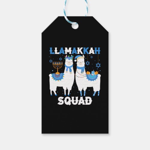 Hanukkah Llama Christmas Happy Llamakah Squad Cute Gift Tags