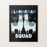 Hanukkah Llama Christmas Happy Llamakah Squad Cute Jigsaw Puzzle<br><div class="desc">Funny llama alpaca Menorah gifts for women and men,  teens,  kids,  girls,  boys who love Hannukah,  Channukah Jewish Holidays,  Happy Llamakah,  Jewish llama Christmas stockings. Ideal gift for Christmas St. Nick,  New Year's birthday,  gift and other holidays.</div>