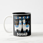 Hanukkah Llama Christmas Happy Llamakah Squad Cute Two-Tone Coffee Mug<br><div class="desc">Funny llama alpaca Menorah gifts for women and men,  teens,  kids,  girls,  boys who love Hannukah,  Channukah Jewish Holidays,  Happy Llamakah,  Jewish llama Christmas stockings. Ideal gift for Christmas,  St. Nick,  New Year,  birthday gift and other holidays.</div>