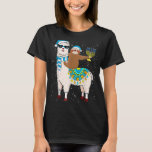 Hanukkah Llamakah Llama Sloth Happy Hanukkah Chanu T-Shirt<br><div class="desc">Hanukkah Llamakah Llama Sloth Happy Hanukkah Chanukah 1</div>